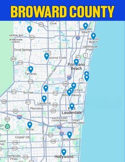 Map of Broward County, Florida service area
