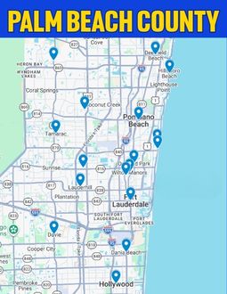 Map of Palm Beach County, Florida service area